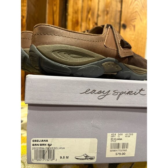 Easy Spirit Eseliana Brown Suede & Leather Slip-On Clogs Womens 9M w/ Box - Picture 2 of 10